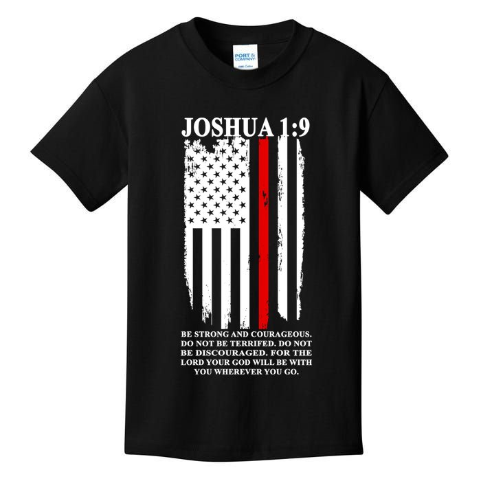 Christian Red Thin Line Kids T-Shirt