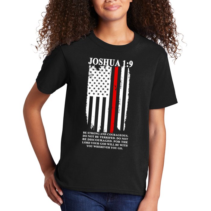 Christian Red Thin Line Kids T-Shirt