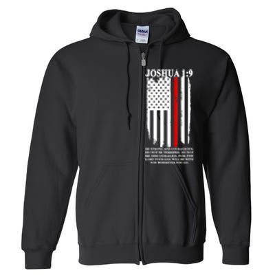 Christian Red Thin Line Full Zip Hoodie