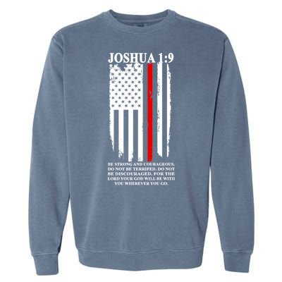 Christian Red Thin Line Garment-Dyed Sweatshirt