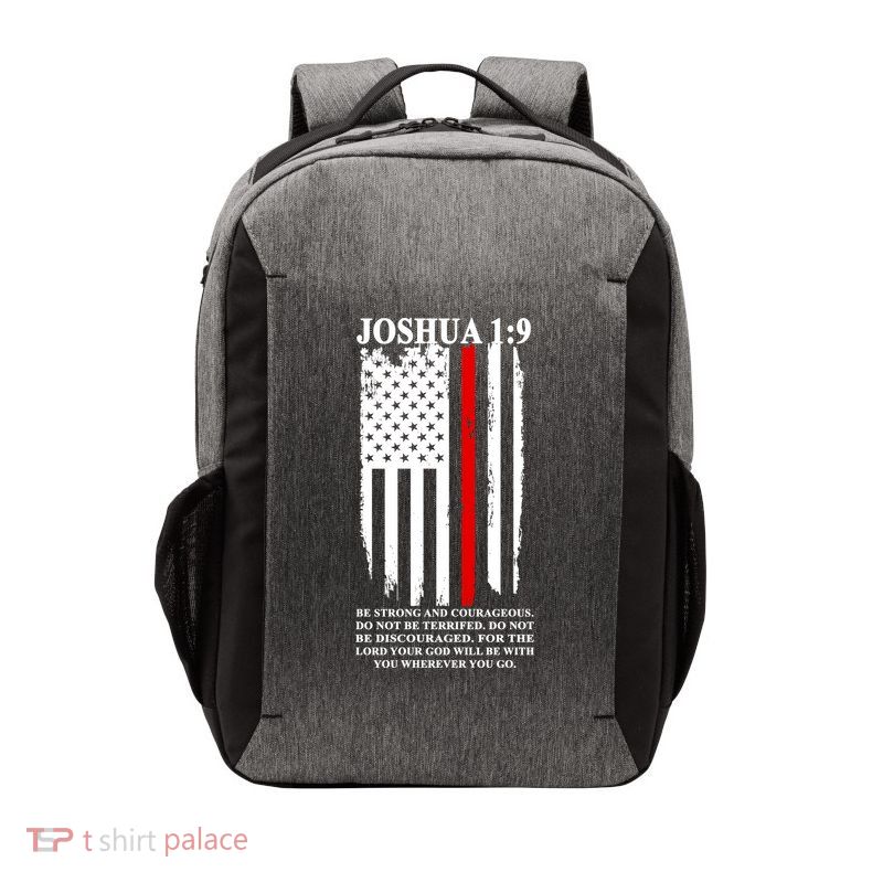 Christian Red Thin Line Vector Backpack