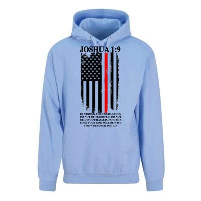 Christian Red Thin Line Unisex Surf Hoodie