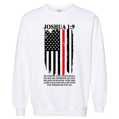 Christian Red Thin Line Garment-Dyed Sweatshirt