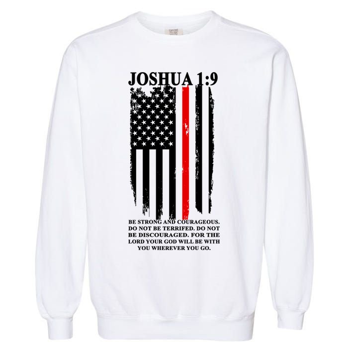 Christian Red Thin Line Garment-Dyed Sweatshirt