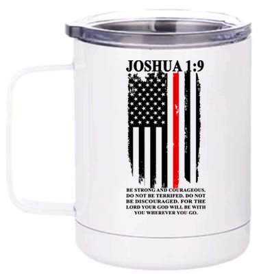 Christian Red Thin Line 12 oz Stainless Steel Tumbler Cup