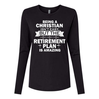 Christian Retirement Plan Womens Cotton Relaxed Long Sleeve T-Shirt