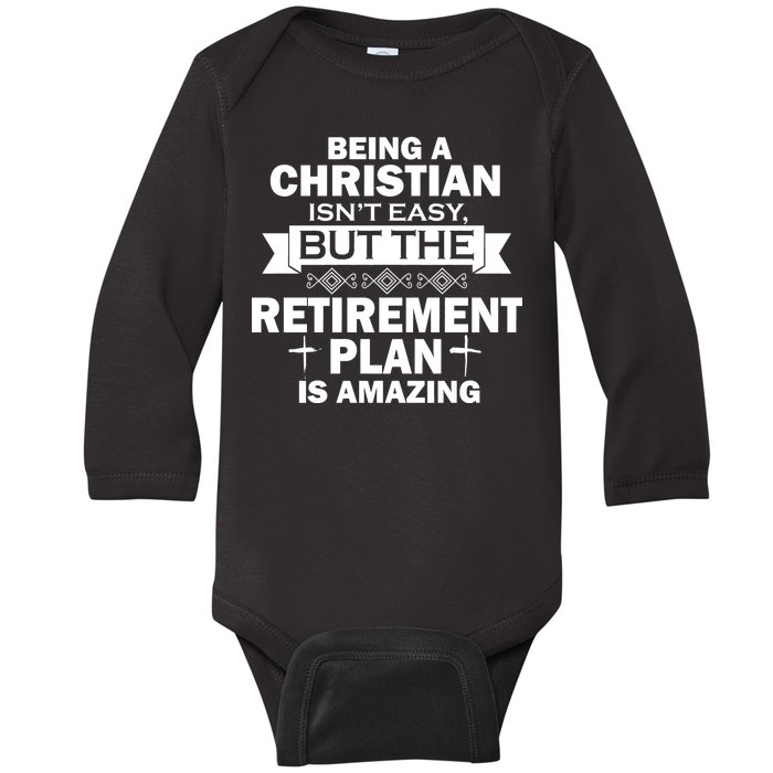 Christian Retirement Plan Baby Long Sleeve Bodysuit