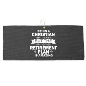 Christian Retirement Plan Large Microfiber Waffle Golf Towel