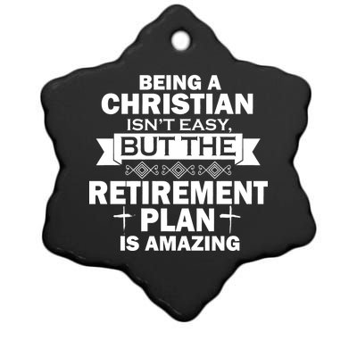 Christian Retirement Plan Ceramic Star Ornament