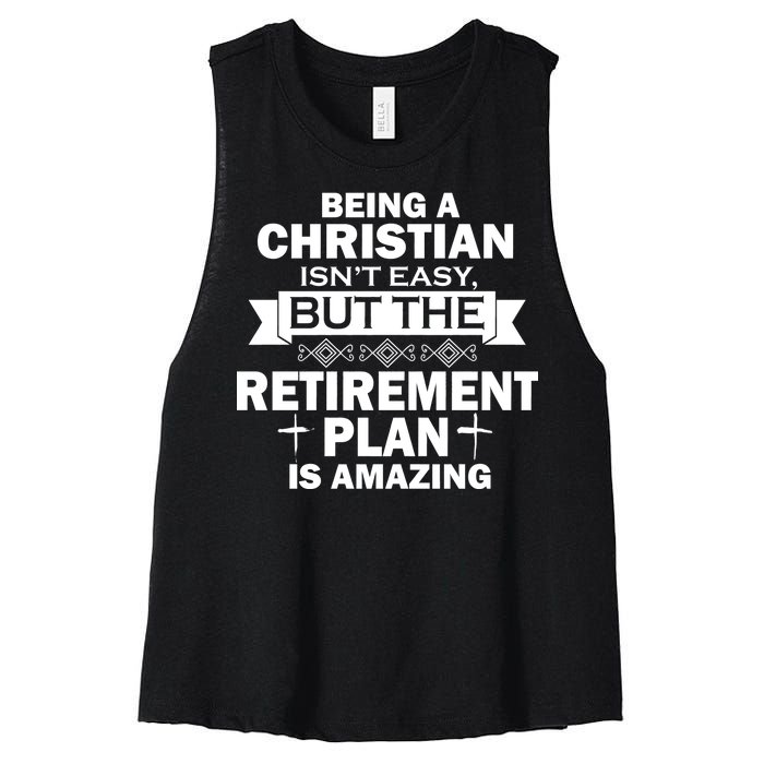 Christian Retirement Plan Women's Racerback Cropped Tank