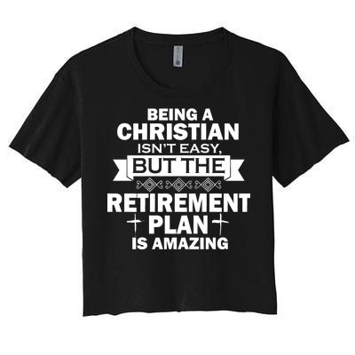 Christian Retirement Plan Women's Crop Top Tee