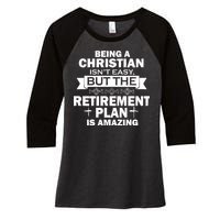 Christian Retirement Plan Women's Tri-Blend 3/4-Sleeve Raglan Shirt