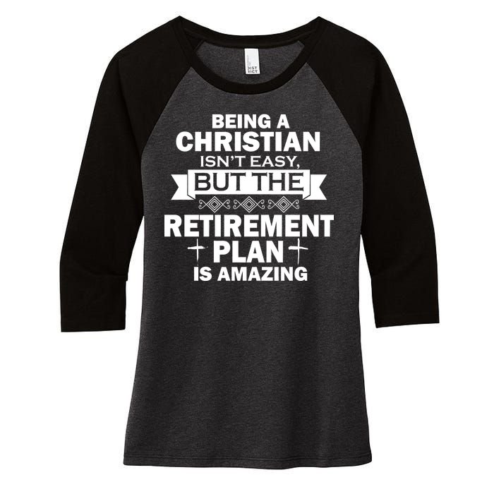 Christian Retirement Plan Women's Tri-Blend 3/4-Sleeve Raglan Shirt