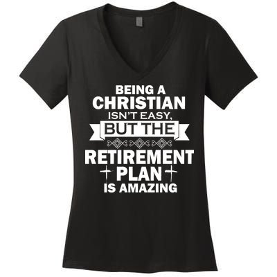 Christian Retirement Plan Women's V-Neck T-Shirt