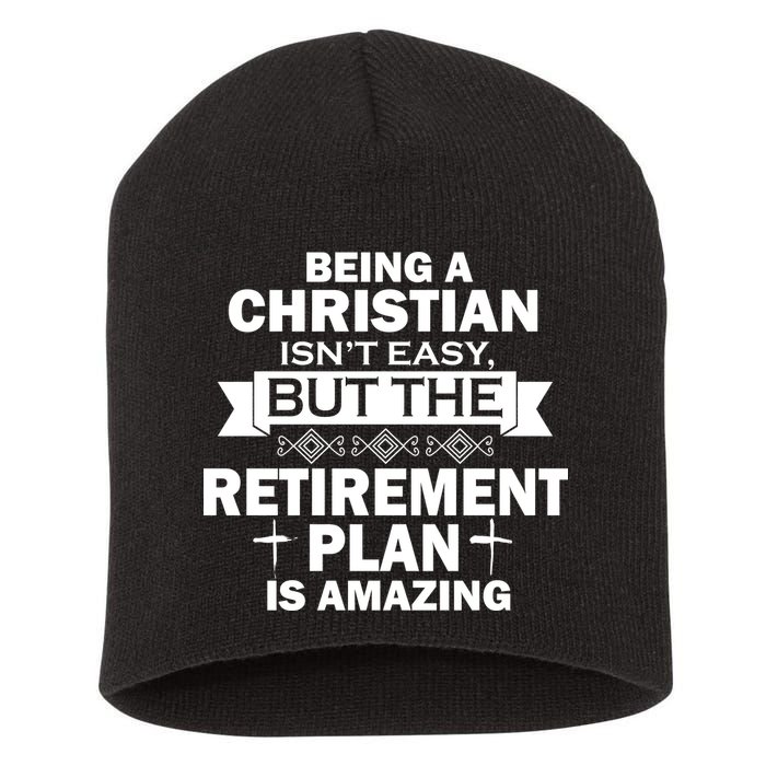 Christian Retirement Plan Short Acrylic Beanie