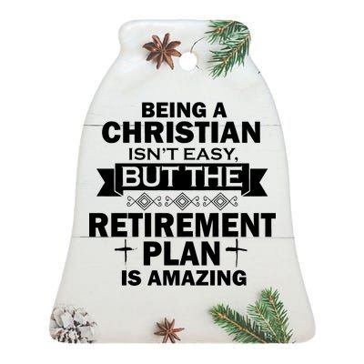 Christian Retirement Plan Ceramic Bell Ornament