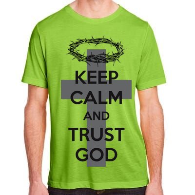 Christian Slogan: Keep Calm and Trust God  Adult ChromaSoft Performance T-Shirt