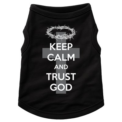 Christian Slogan: Keep Calm and Trust God  Doggie Tank