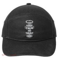 Christian Slogan: Keep Calm and Trust God  7-Panel Snapback Hat