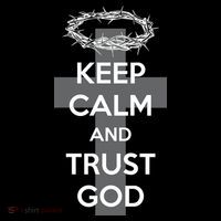 Christian Slogan: Keep Calm and Trust God  7-Panel Snapback Hat