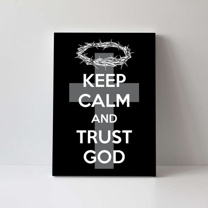 Christian Slogan: Keep Calm and Trust God  Canvas