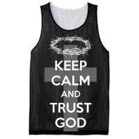 Christian Slogan: Keep Calm and Trust God  Mesh Reversible Basketball Jersey Tank