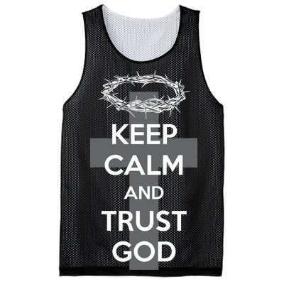 Christian Slogan: Keep Calm and Trust God  Mesh Reversible Basketball Jersey Tank