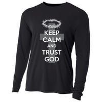 Christian Slogan: Keep Calm and Trust God  Cooling Performance Long Sleeve Crew