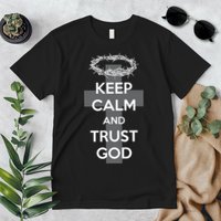Christian Slogan: Keep Calm and Trust God  Premium T-Shirt
