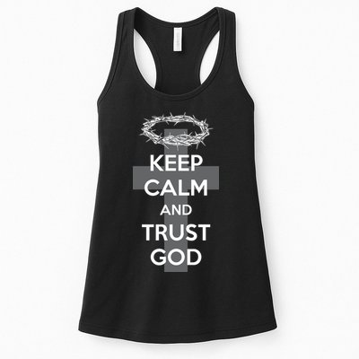 Christian Slogan: Keep Calm and Trust God  Womens Tank Top