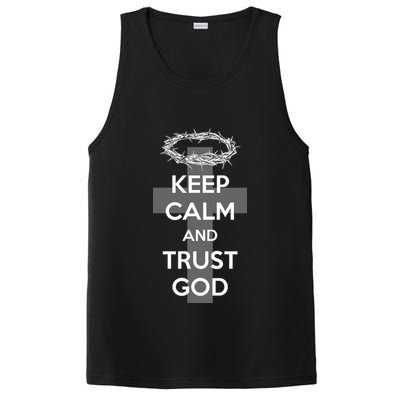 Christian Slogan: Keep Calm and Trust God  PosiCharge Competitor Tank