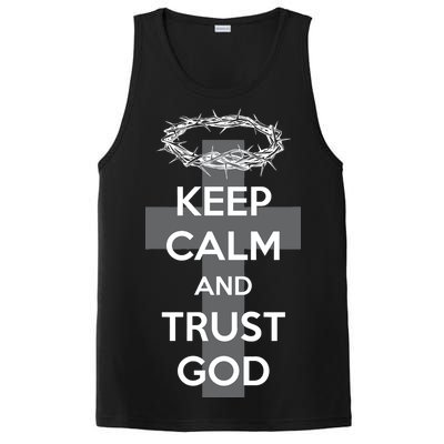 Christian Slogan: Keep Calm and Trust God  PosiCharge Competitor Tank