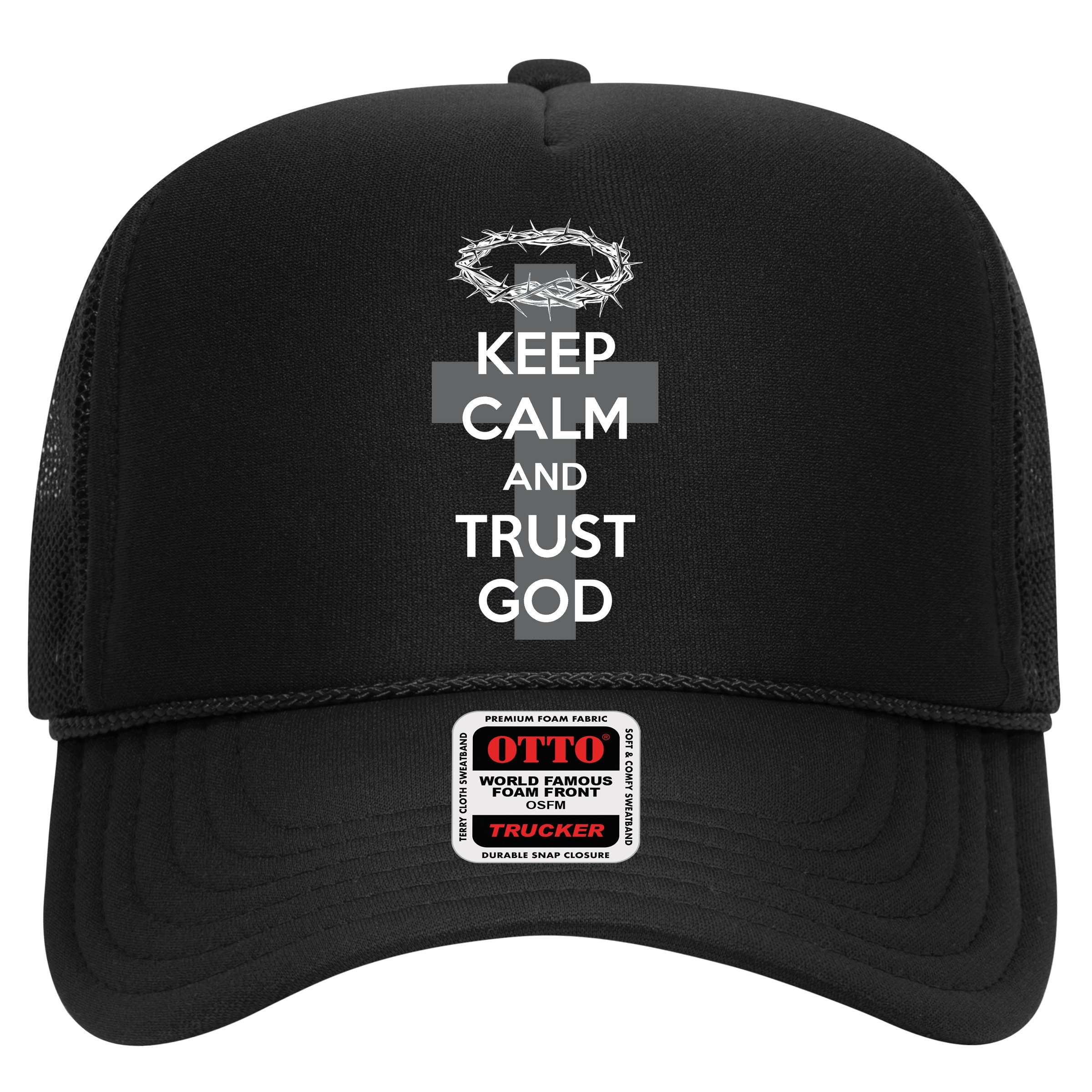 Christian Slogan: Keep Calm and Trust God  Hat