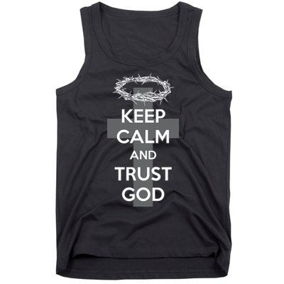 Christian Slogan: Keep Calm and Trust God  Tank Top