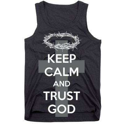 Christian Slogan: Keep Calm and Trust God  Tank Top