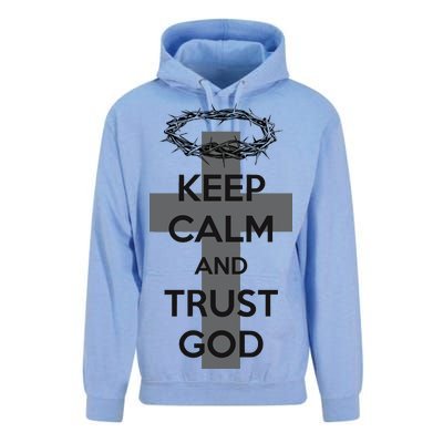 Christian Slogan: Keep Calm and Trust God  Unisex Surf Hoodie