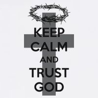 Christian Slogan: Keep Calm and Trust God  Garment-Dyed Sweatshirt