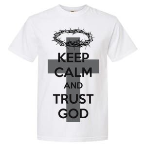 Christian Slogan: Keep Calm and Trust God  Garment-Dyed Heavyweight T-Shirt