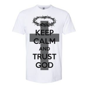 Christian Slogan: Keep Calm and Trust God  Softstyle CVC T-Shirt