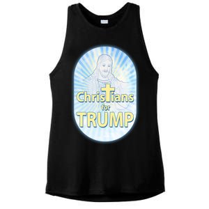 Christians For Trump Ladies PosiCharge Tri-Blend Wicking Tank