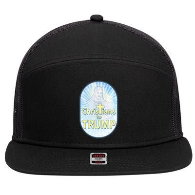 Christians For Trump 7 Panel Mesh Trucker Snapback Hat