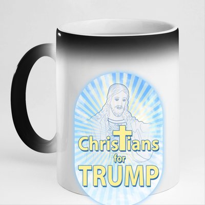 Christians For Trump 11oz Black Color Changing Mug