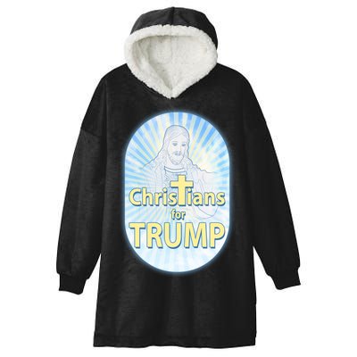 Christians For Trump Hooded Wearable Blanket