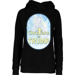 Christians For Trump Womens Funnel Neck Pullover Hood