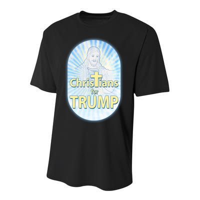 Christians For Trump Youth Performance Sprint T-Shirt