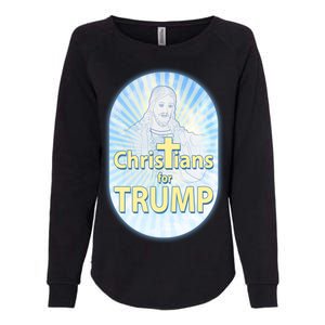 Christians For Trump Womens California Wash Sweatshirt