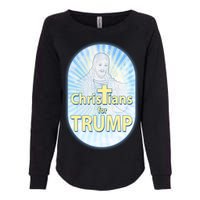 Christians For Trump Womens California Wash Sweatshirt