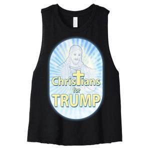 Christians For Trump Women's Racerback Cropped Tank