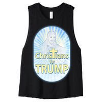 Christians For Trump Women's Racerback Cropped Tank