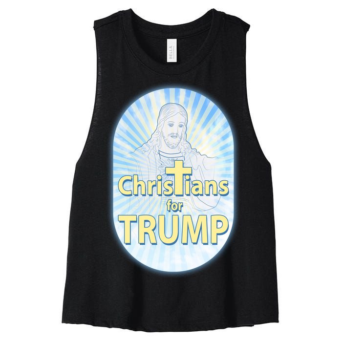 Christians For Trump Women's Racerback Cropped Tank